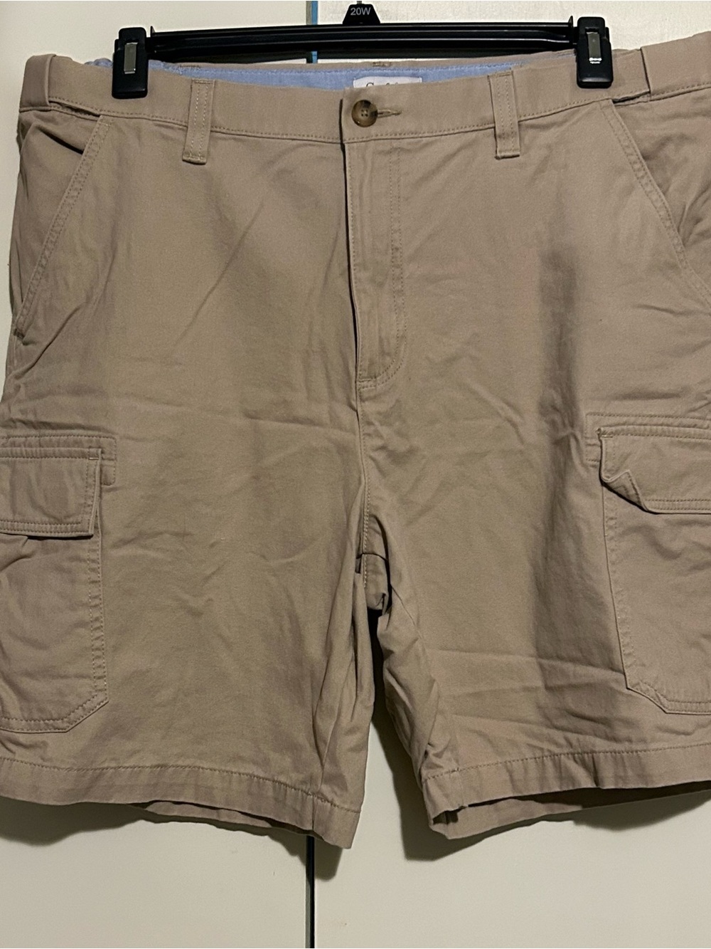 croft & barrow Tan Cargo Shorts with Flap Pockets